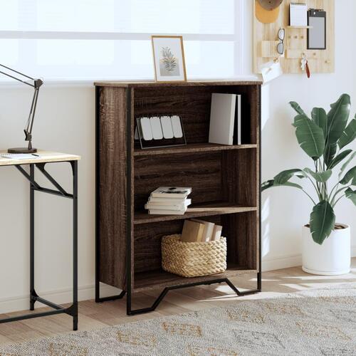 Bogreol 80x31x106 cm konstrueret træ brun egetræsfarve