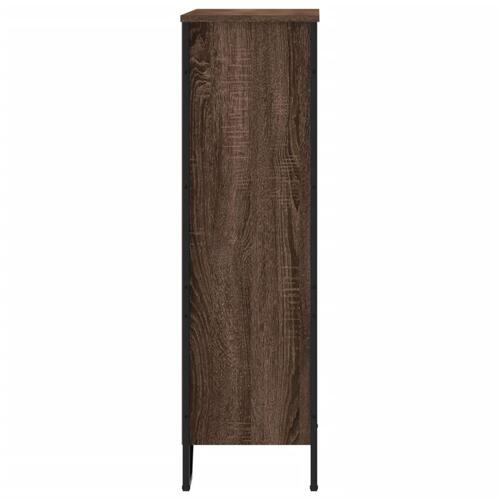 Bogreol 80x31x106 cm konstrueret træ brun egetræsfarve