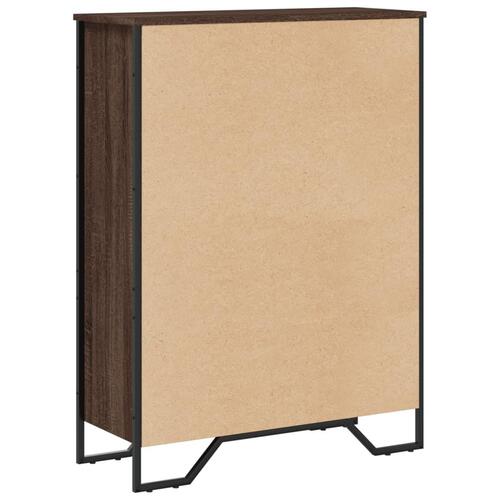 Bogreol 80x31x106 cm konstrueret træ brun egetræsfarve