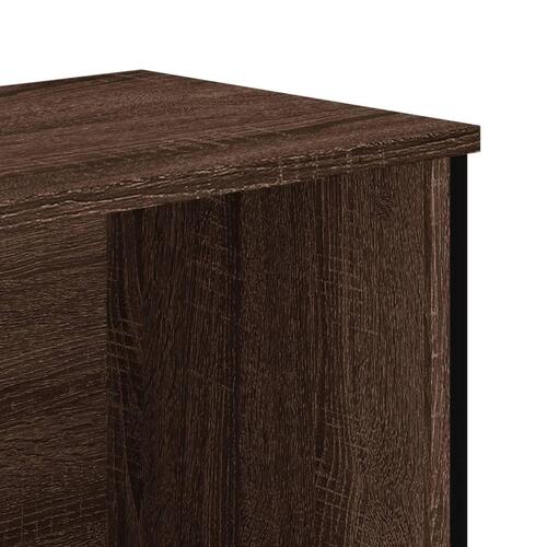 Bogreol 80x31x106 cm konstrueret træ brun egetræsfarve