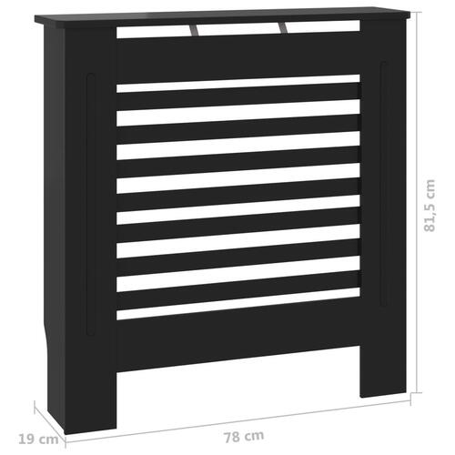 Radiatorskjuler 78 cm MDF sort