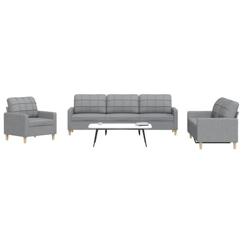 3 personers sofa stof lysegrå