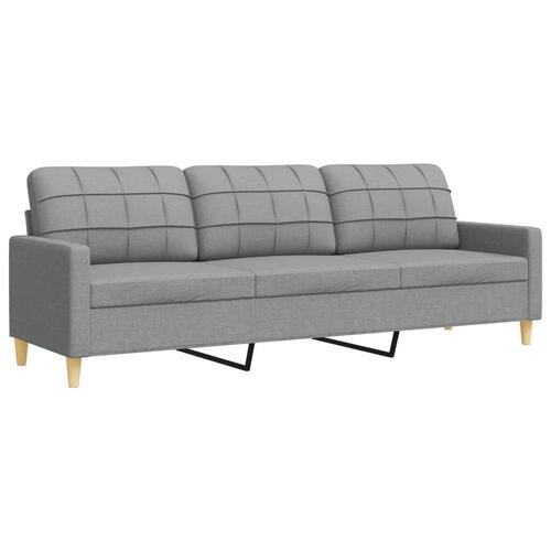 3 personers sofa stof lysegrå