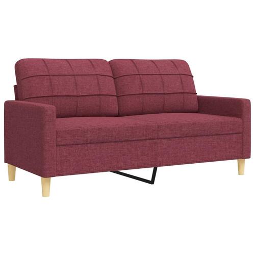 3 personers sofa stof vinrød
