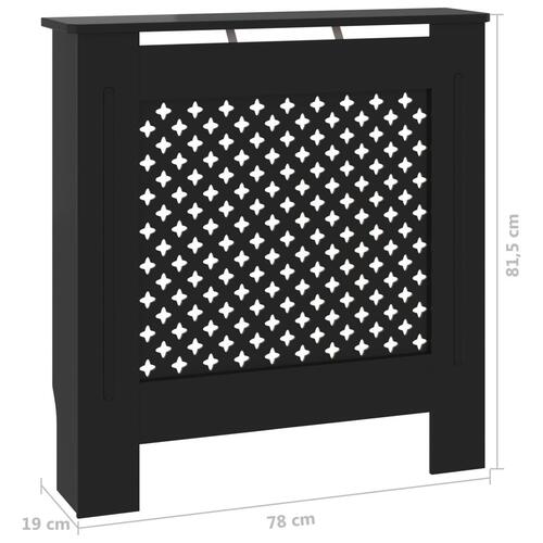 Radiatorskjuler 78 cm MDF sort