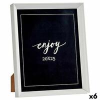 Fotoramme Hvid Plastik Glas (22,2 x 3,5 x 27,3 cm) (6 enheder)