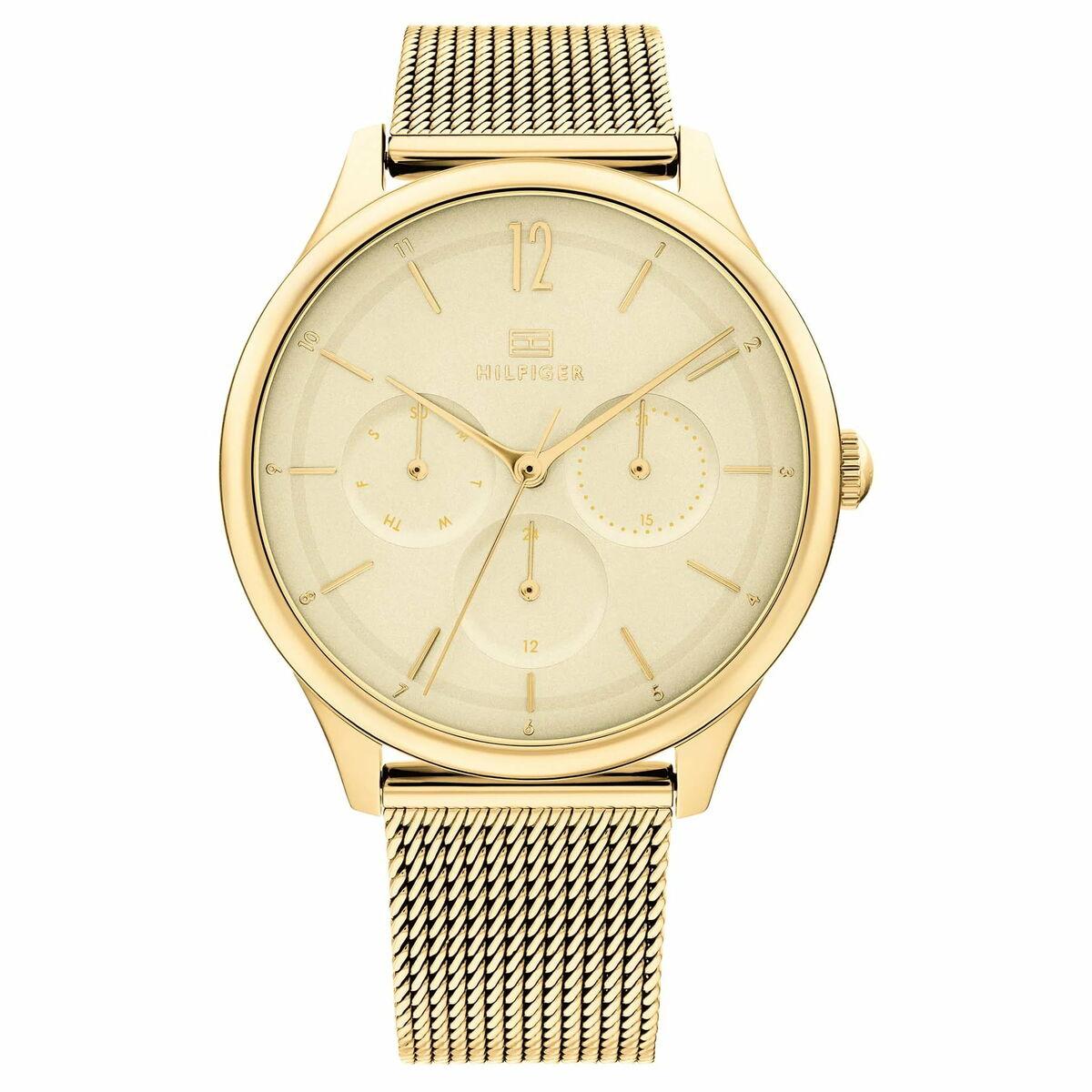 Tommy Hilfiger dameur - gylden mesh (Ø 38 mm) billede