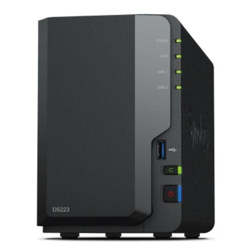 NAS-netværkslagring Synology DS223 Realtek Sort