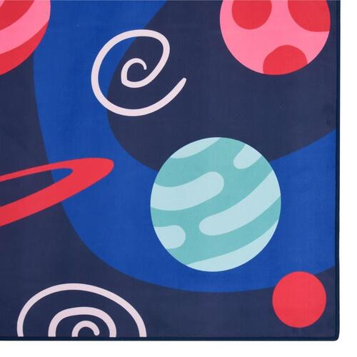 Gulvtæppe med tryk 120x160 cm stof flerfarvet