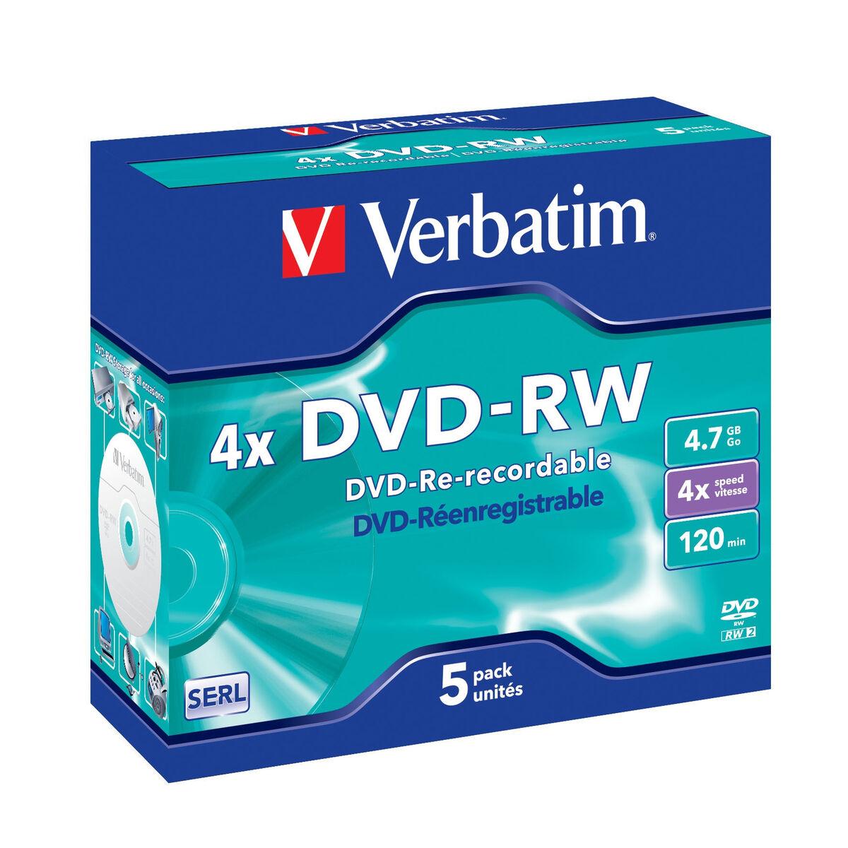 Verbatim DVD-RW 4x 4,7 GB - 5-pak (VB-DMW44JC)