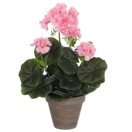 Dekorativ plante Mica Decorations PVC Geranium (11,5 x 33 cm) (OUTLET A+)