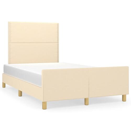 Sengeramme uden madras Creme 120x200 cm Stof