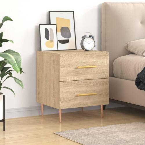Sengebord 40x35x47,5 cm konstrueret træ sonoma-eg