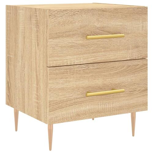 Sengebord 40x35x47,5 cm konstrueret træ sonoma-eg