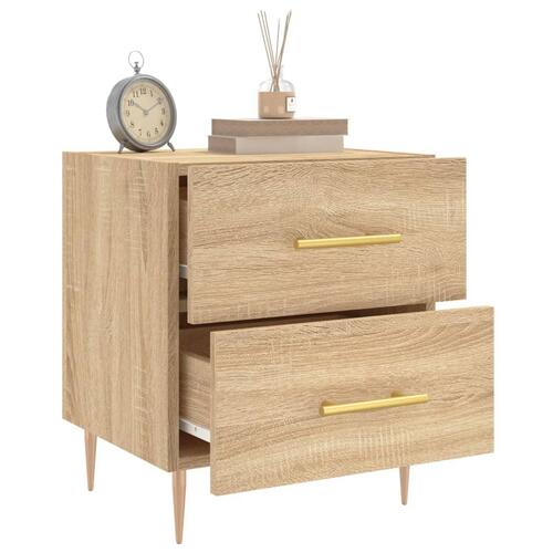 Sengebord 40x35x47,5 cm konstrueret træ sonoma-eg