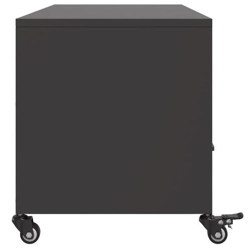 Tv-bord 100,5x39x43,5 cm stål sort