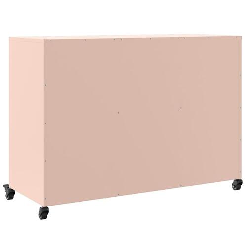 Skænk 100,5x39x72 cm stål lyserød