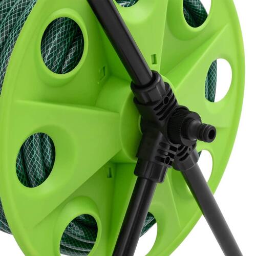 Slangevogn med 30 m slange PVC grøn