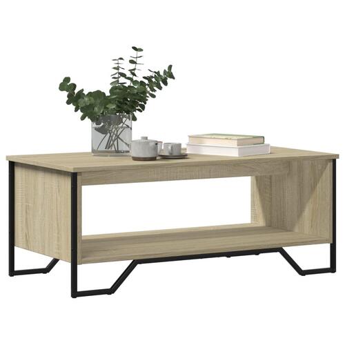 Sofabord 100x51x40 cm konstrueret træ sonoma-eg