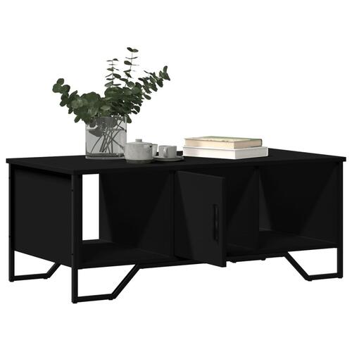 Sofabord 100x51x40 cm konstrueret træ sort