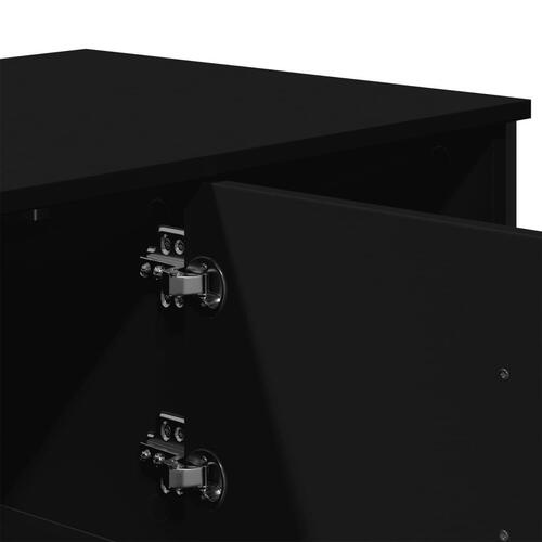 Sofabord 100x51x40 cm konstrueret træ sort