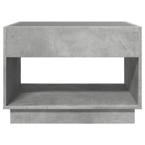 Sofabord med Infinity LED-lys 70x50x50 cm betongrå