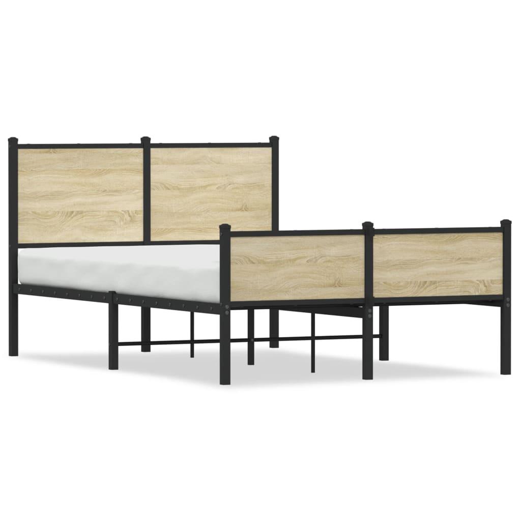 Sengeramme uden madras 120x200 cm metal sonoma-eg billede