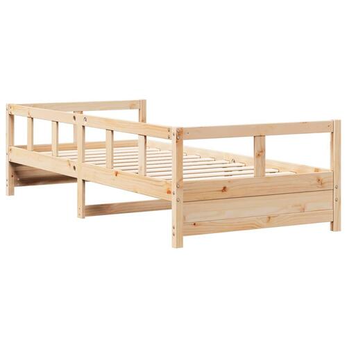 Daybed 80x200 cm massivt fyrretræ naturfarvet