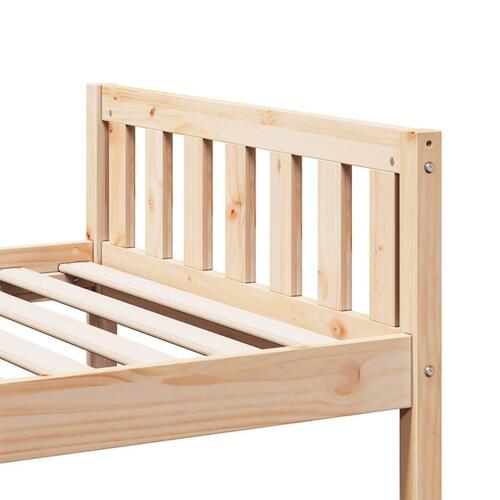 Juniorseng uden madras 90x200 cm massivt fyrretræ