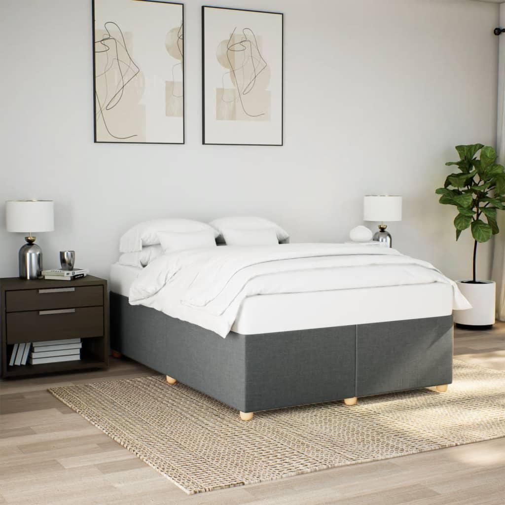 Sengeramme uden madras 140x200 cm stof mørkegrå