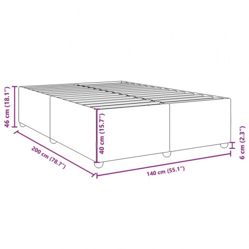 Sengeramme uden madras 140 x 200 cm i stof - gråbrun