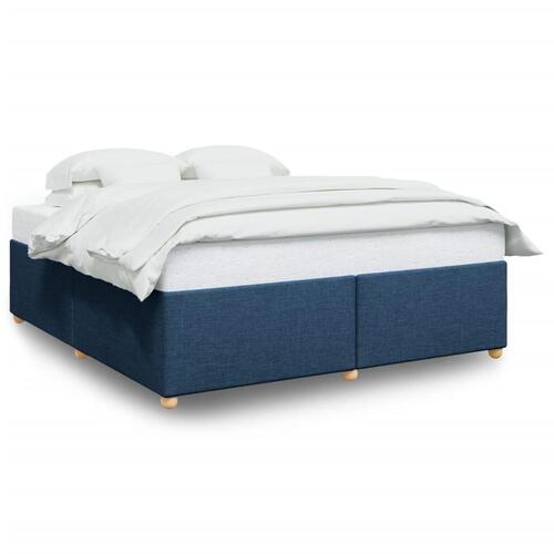 Sengeramme uden madras 200x200 cm stof blå