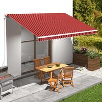 Markisedug 500x300 cm kanvas orange og brun