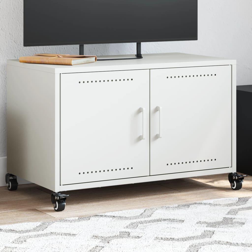 Tv-bord 68x39x43,5 cm stål hvid billede