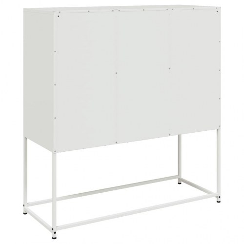 Skænk i stål med 6 låger - hvid, 100,5 x 39 x 107 cm