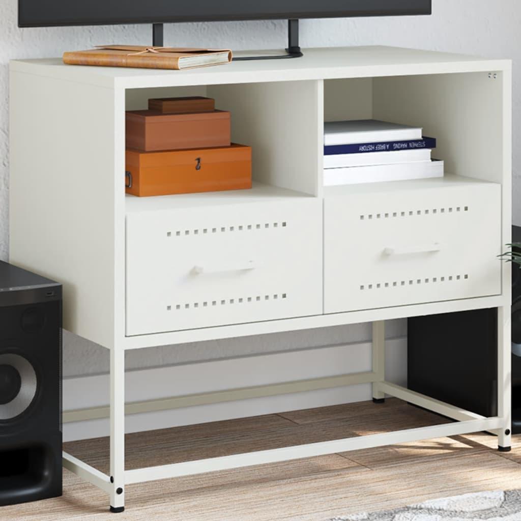 Tv-bord 68x39x60,5 cm stål hvid