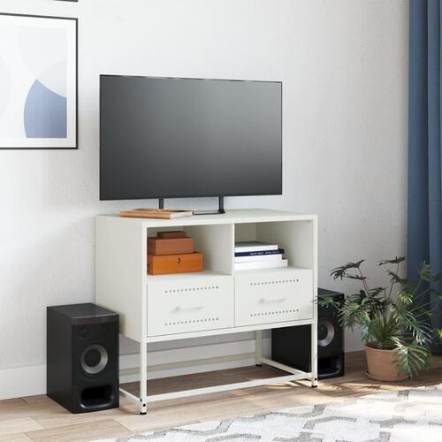 Tv-bord 68x39x60,5 cm stål hvid