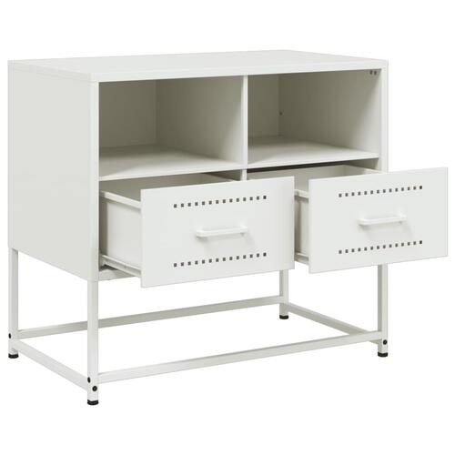 Tv-bord 68x39x60,5 cm stål hvid