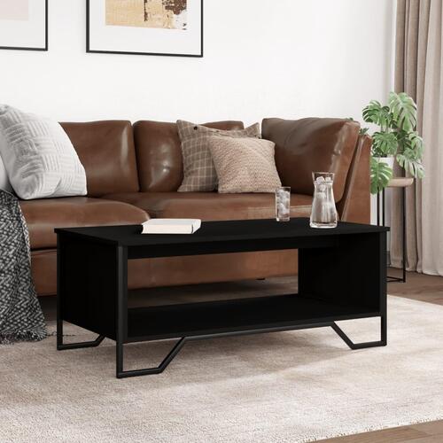 Sofabord 100x51x40 cm konstrueret træ sort