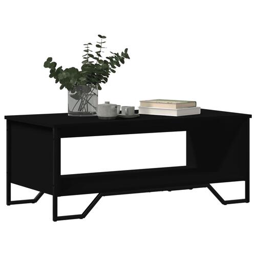 Sofabord 100x51x40 cm konstrueret træ sort