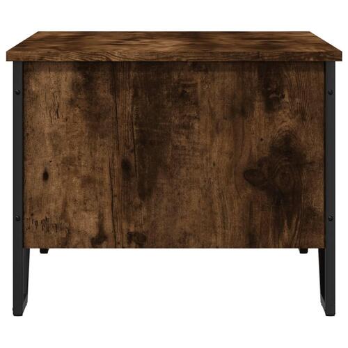 Sofabord 100x51x40 cm konstrueret træ røget egetræsfarve
