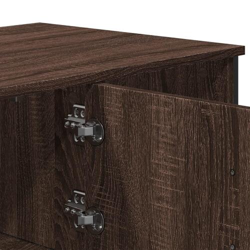 Sofabord 100x51x40 cm konstrueret træ brun egetræsfarve