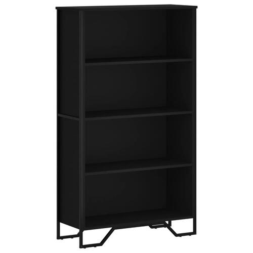 Bogreol 80x31x137,5 cm konstrueret træ sort