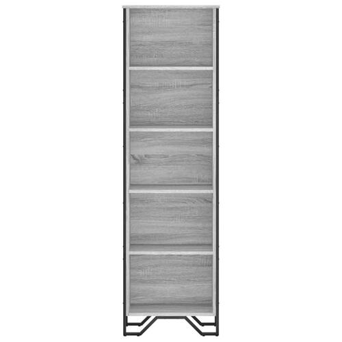 Bogreol 50x31x169 cm konstrueret træ grå sonoma-eg