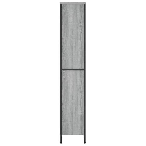 Bogreol 50x31x169 cm konstrueret træ grå sonoma-eg