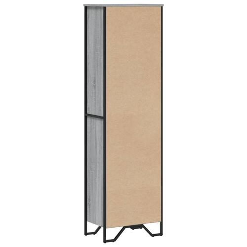 Bogreol 50x31x169 cm konstrueret træ grå sonoma-eg