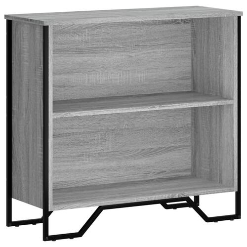 Bogreol 80x31x74,5 cm konstrueret træ grå sonoma-eg