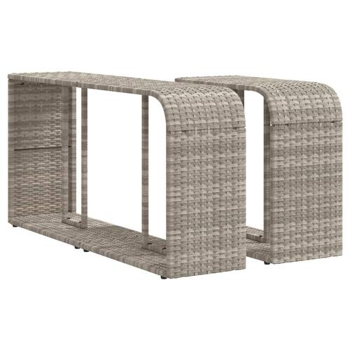 Loungesæt til haven 11 dele med hynder polyrattan grå