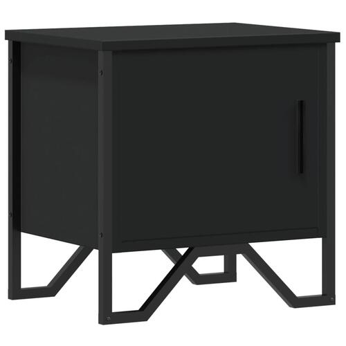 Sengebord 40x30x40 cm konstrueret træ sort