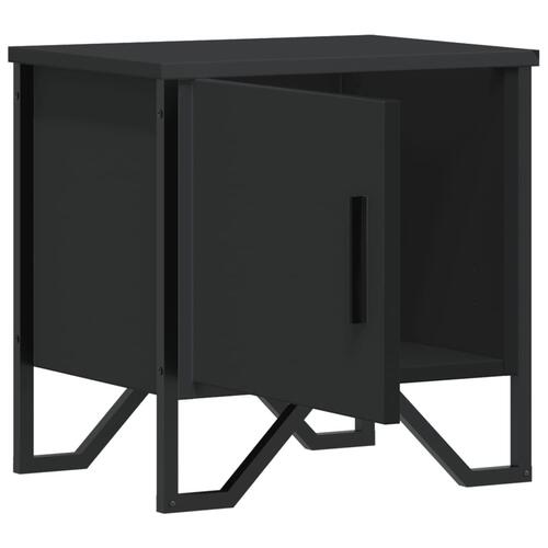 Sengebord 40x30x40 cm konstrueret træ sort
